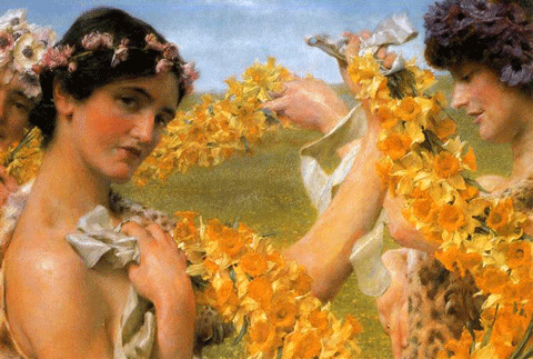 reproductie When flowers return van Alma-Tadema